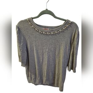 Kate Spade embellished neck top